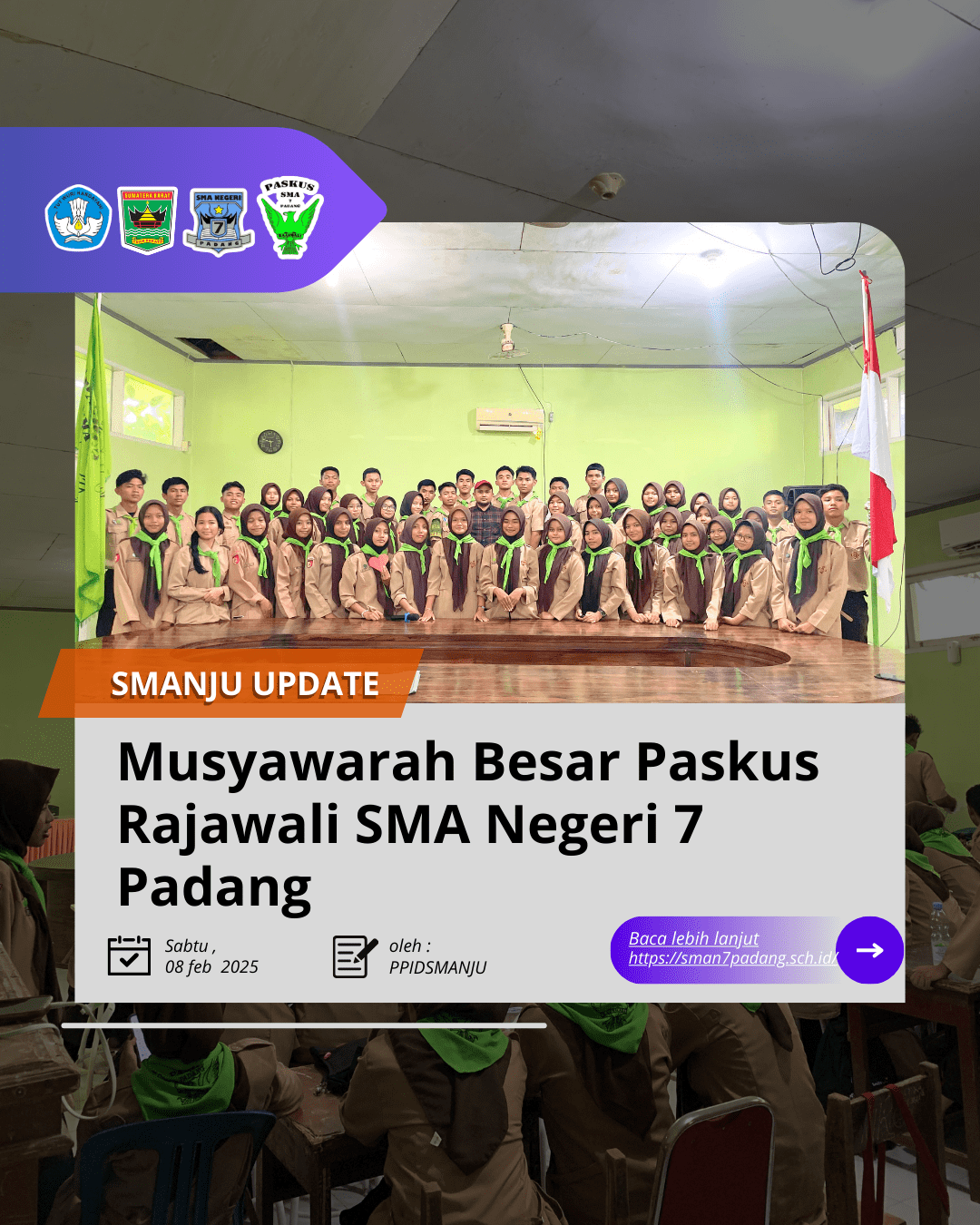 “Paskus Rajawali SMA Negeri 7 Padang Gelar Mubes, Lantik Pimpinan Baru untuk Estafet Kepemimpinan”