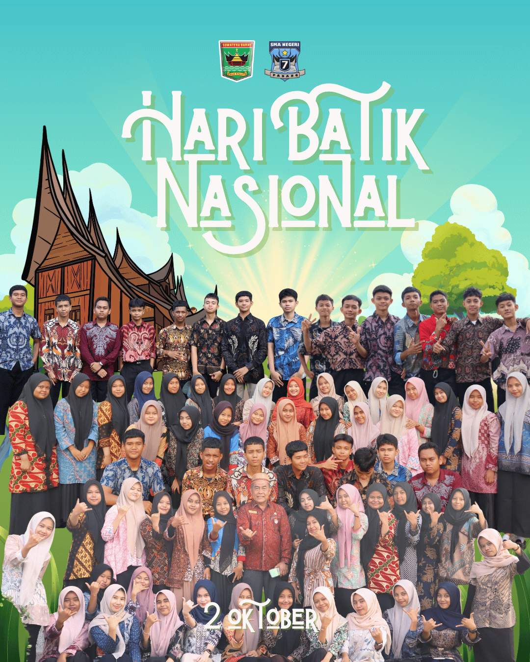 SMA Negeri 7 Padang Meriahkan Hari Batik Nasional 2025